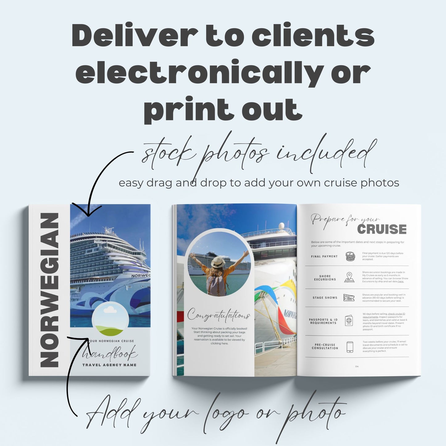 Norwegian Cruise Handbook Canva Template