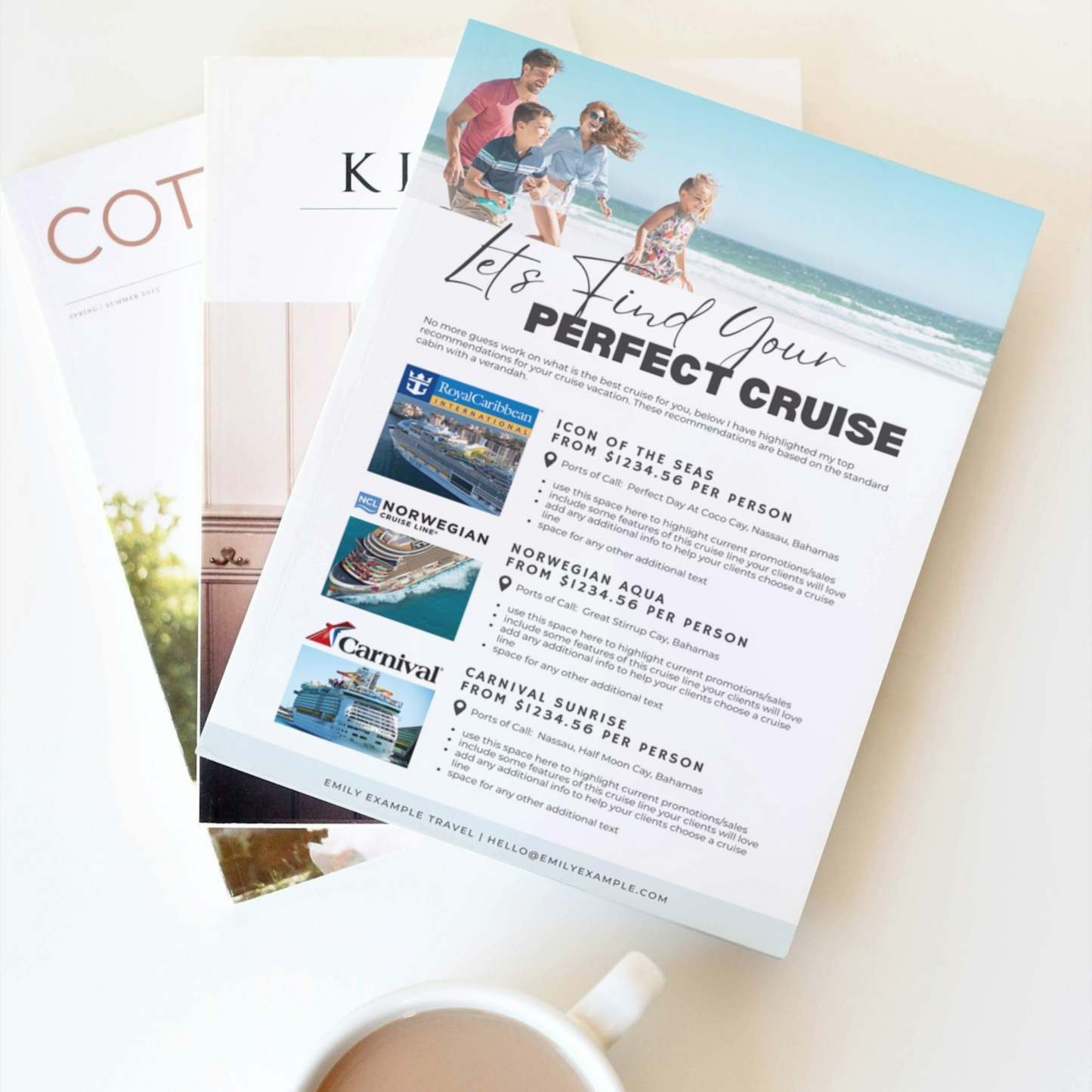 Cruise Perks and Company Comparison Flyer made in Canva