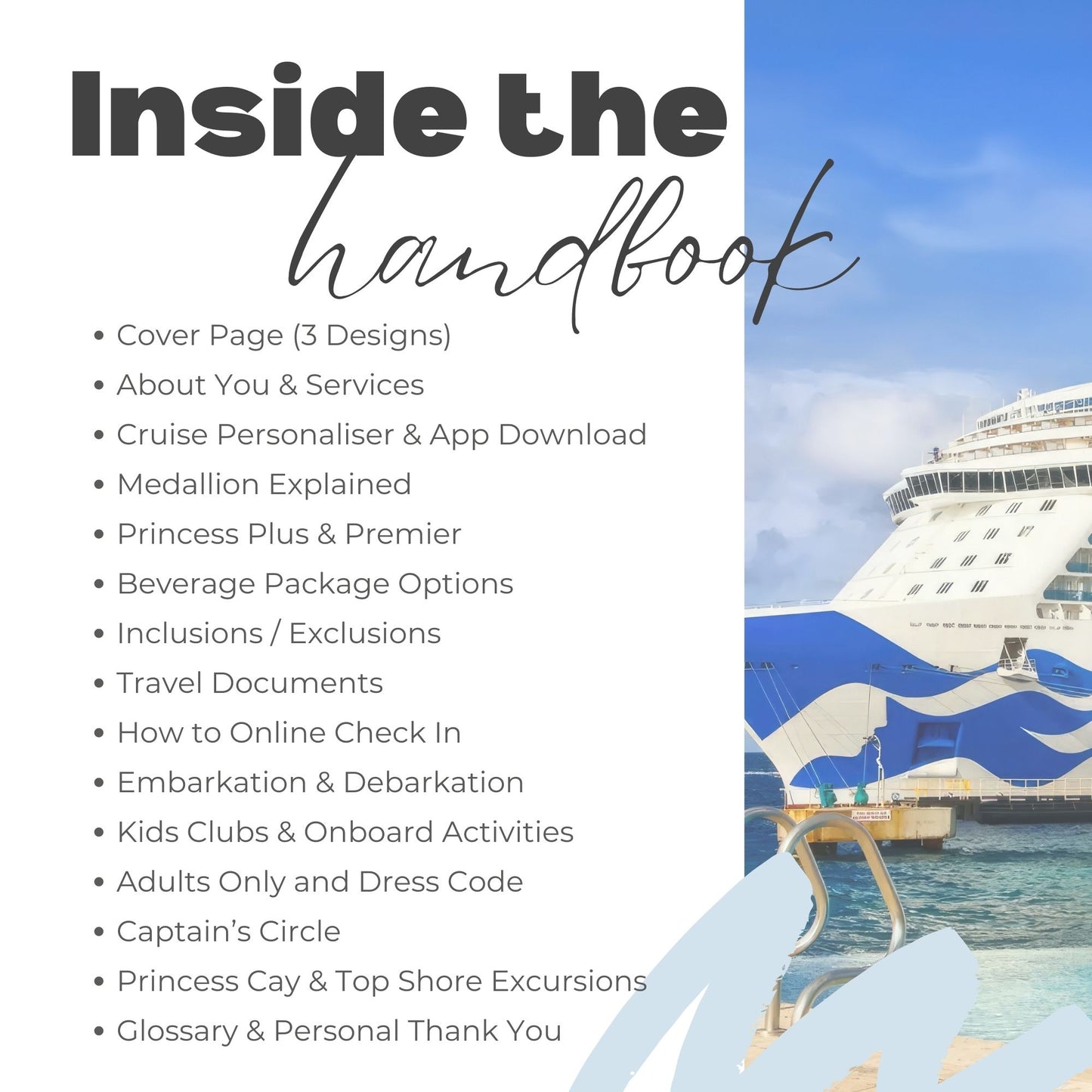 Princess Cruise Handbook Canva Template
