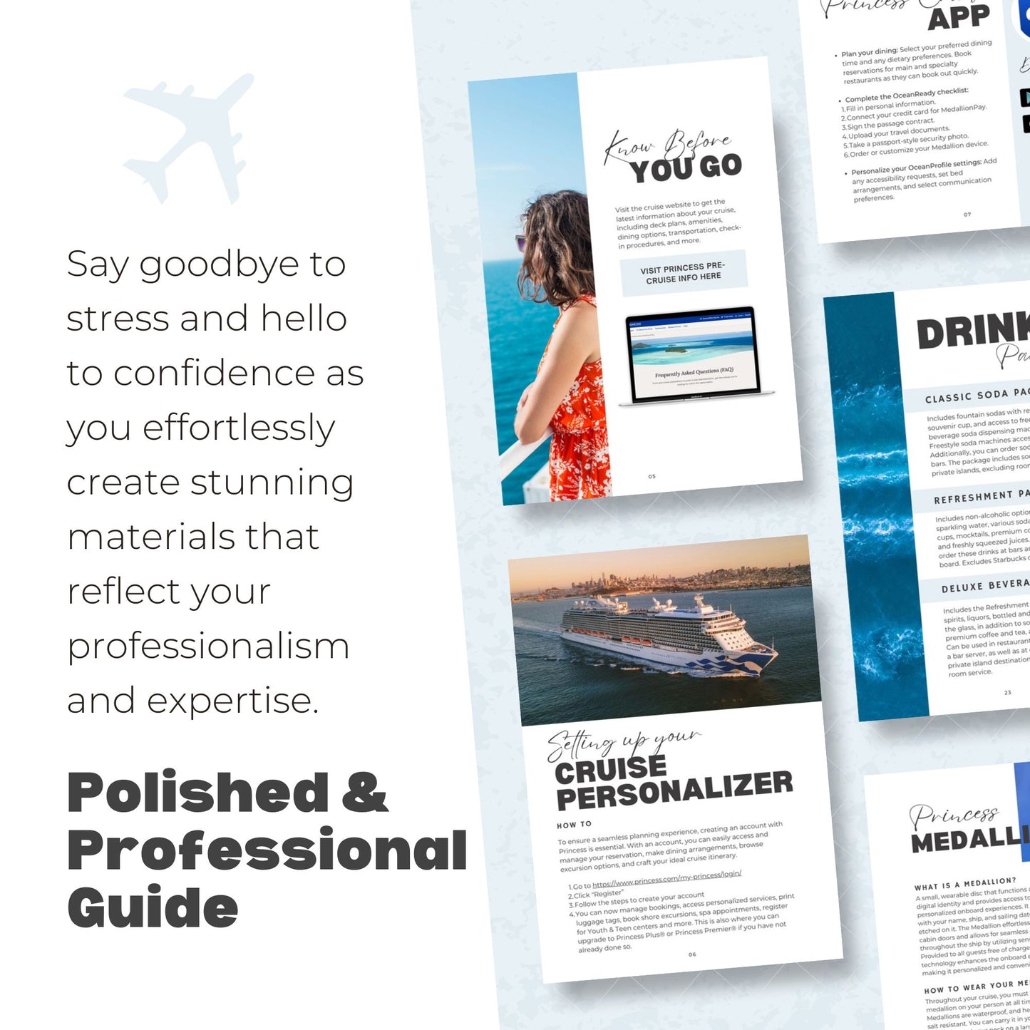 Princess Cruise Handbook Canva Template