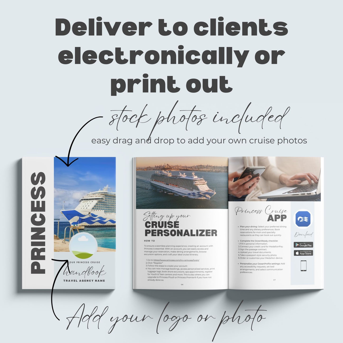 Princess Cruise Handbook Canva Template
