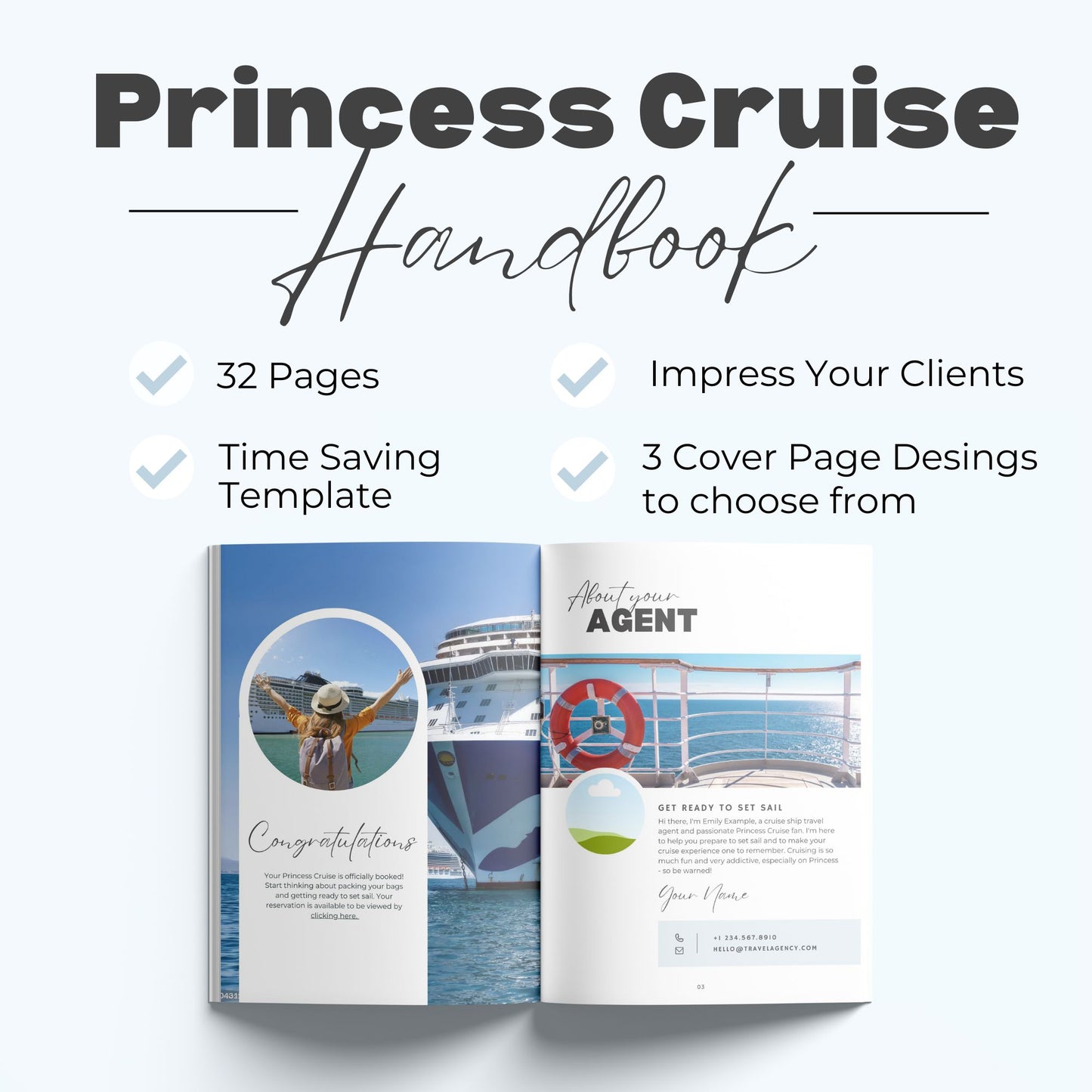 Princess Cruise Handbook Canva Template