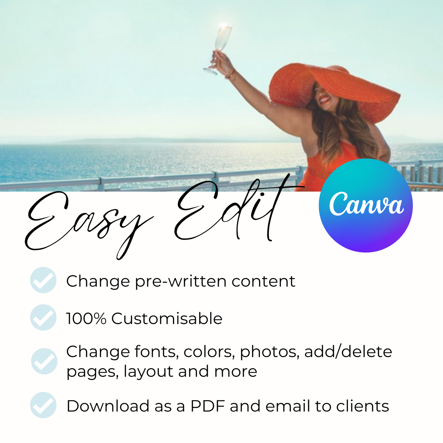 Virgin Voyages Cruise Handbook Canva Template for First Mates