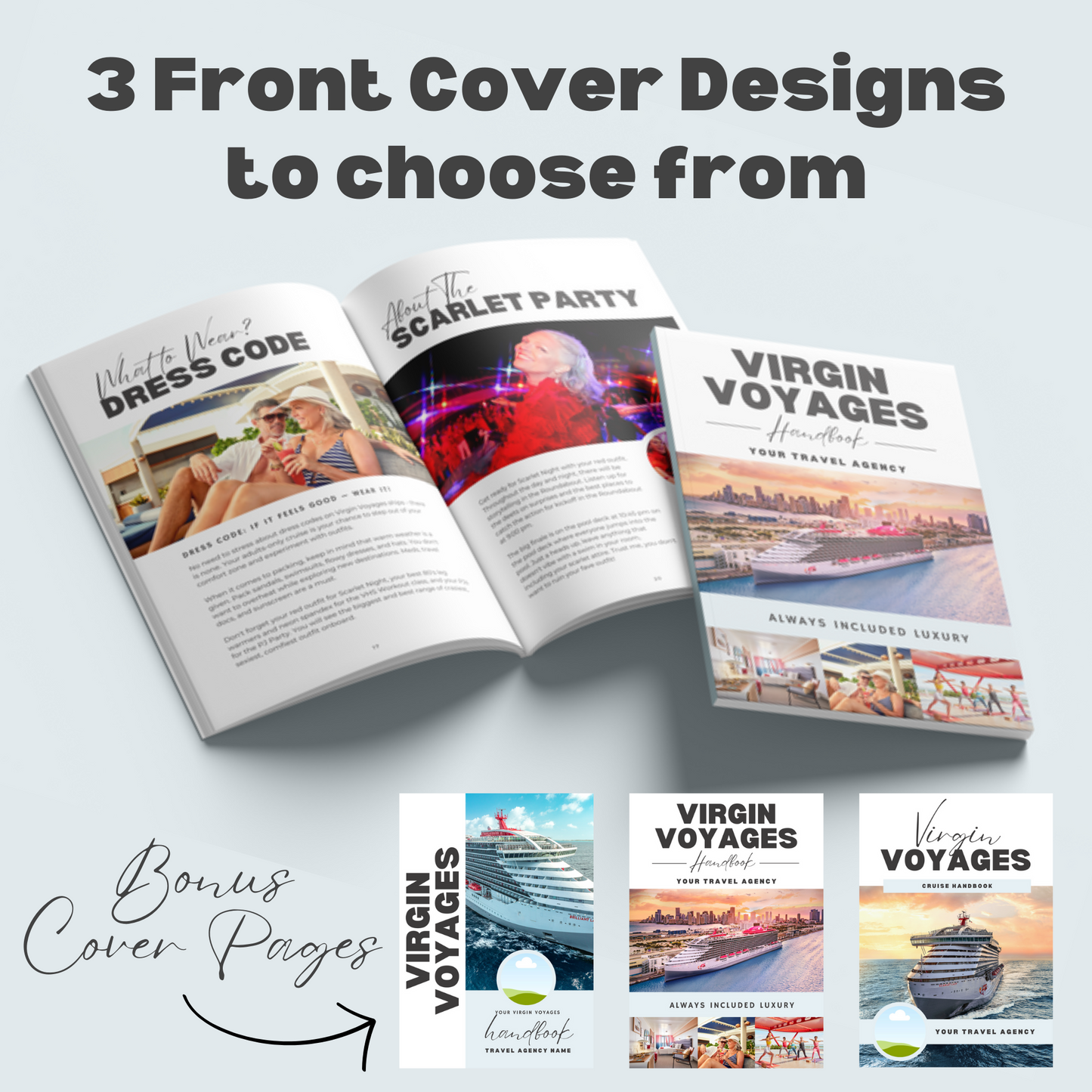 Virgin Voyages Cruise Handbook Canva Template for First Mates