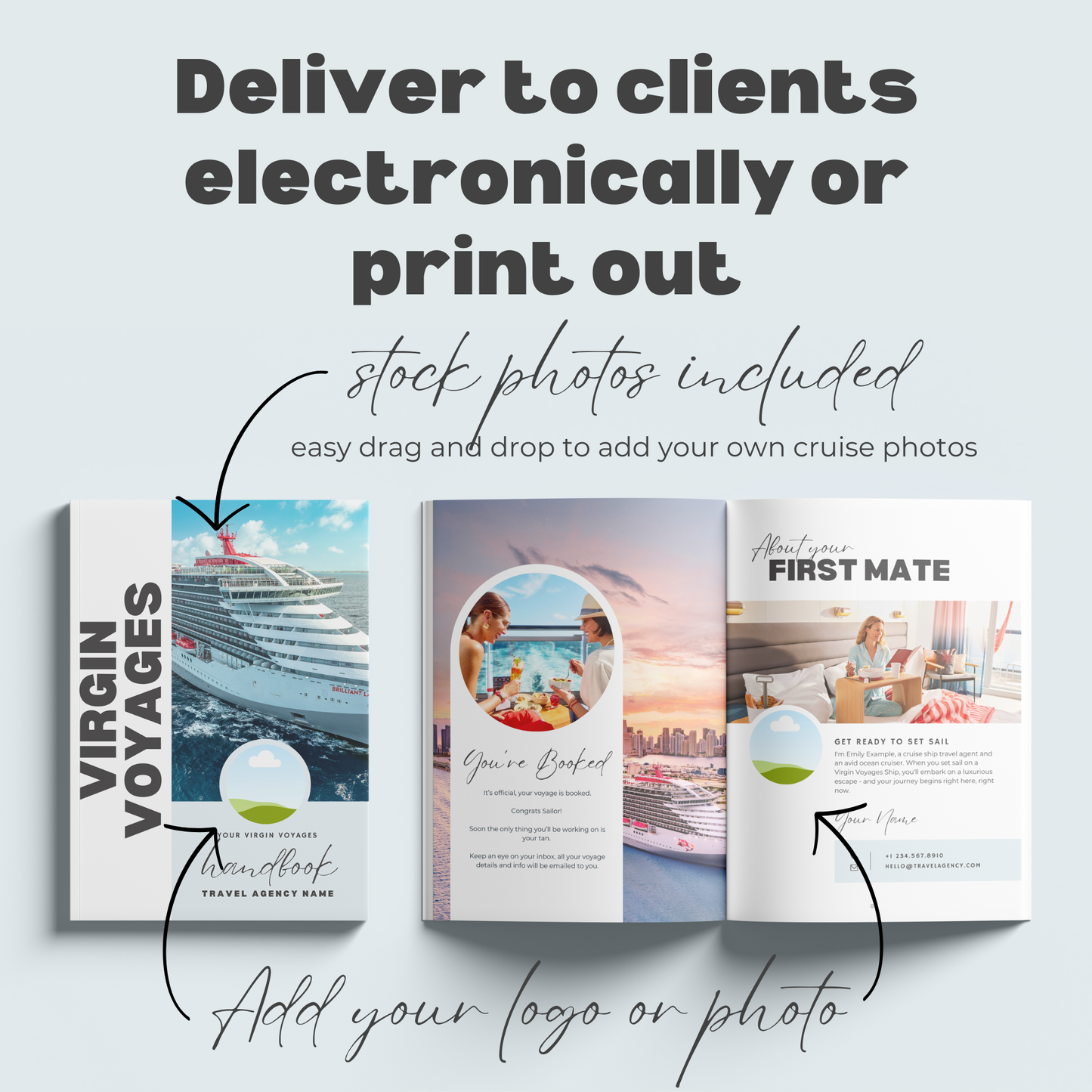 Virgin Voyages Cruise Handbook Canva Template for First Mates