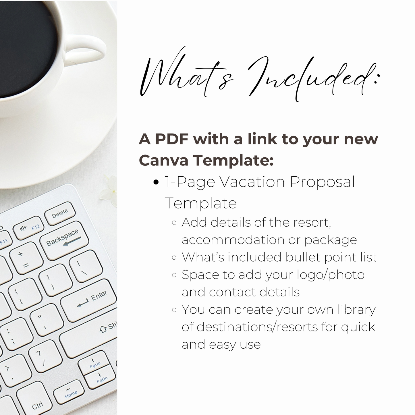 Vacation Proposal 1 Page Canva Template