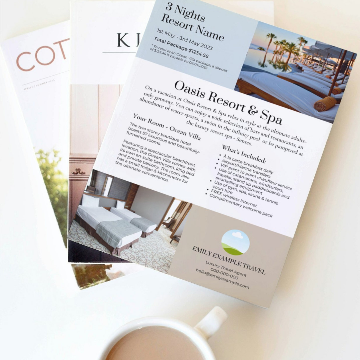 Vacation Proposal 1 Page Canva Template