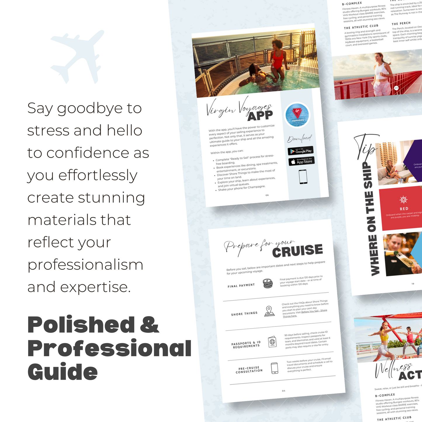 Virgin Voyages Cruise Handbook Canva Template for First Mates