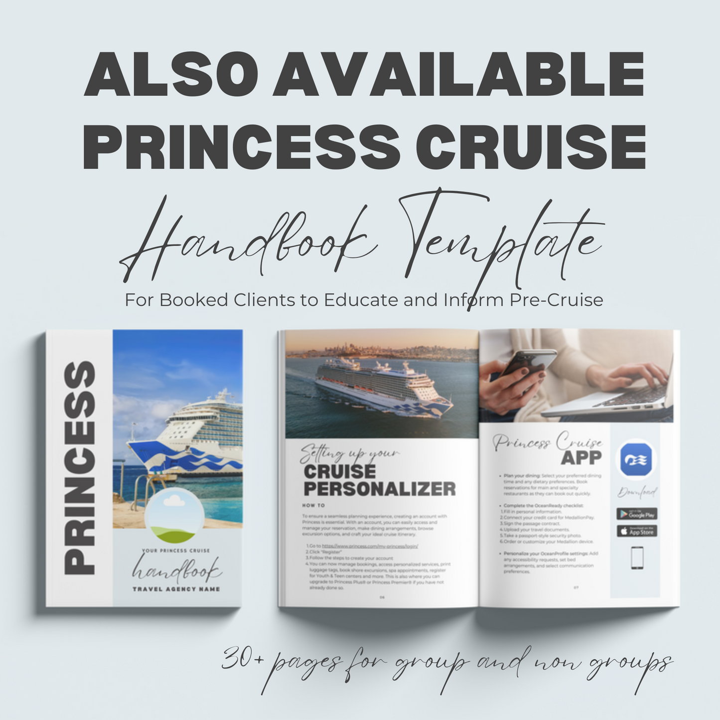 Princess Cruise Group Booking Canva Template for Travel Agents