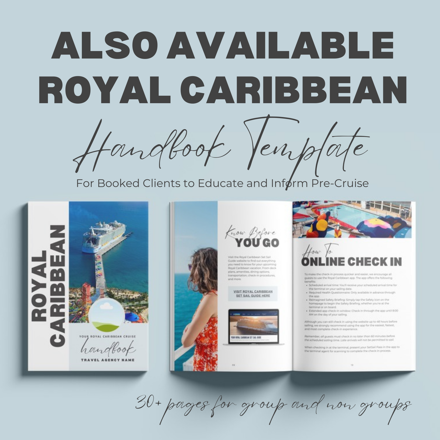 Royal Caribbean Group Booking Canva Template for Travel Agents