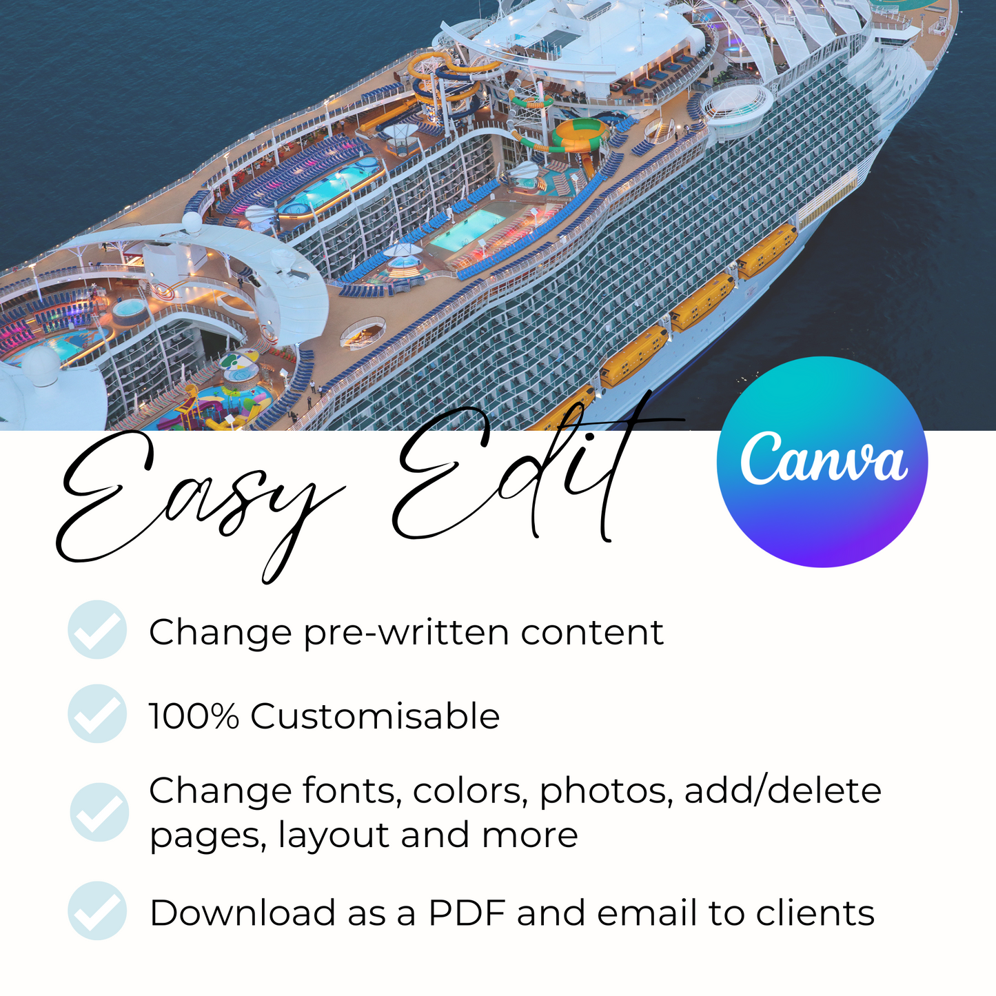 Royal Caribbean Group Booking Canva Template for Travel Agents