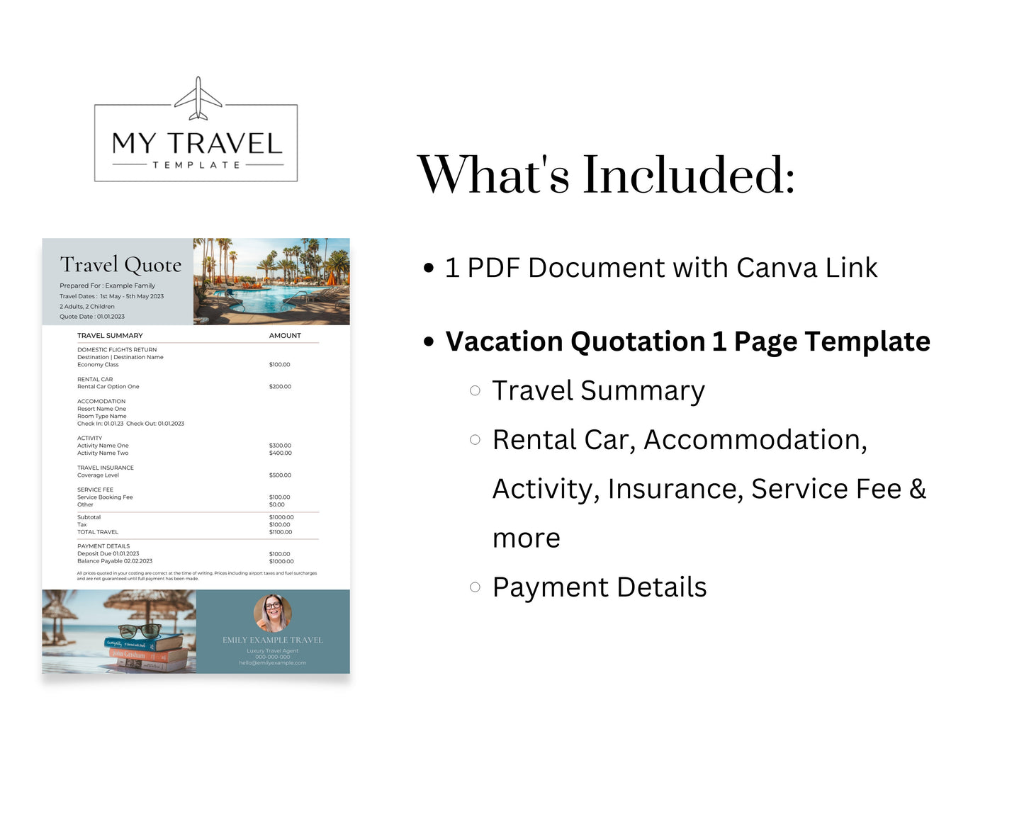 Vacation Quote Canva Template
