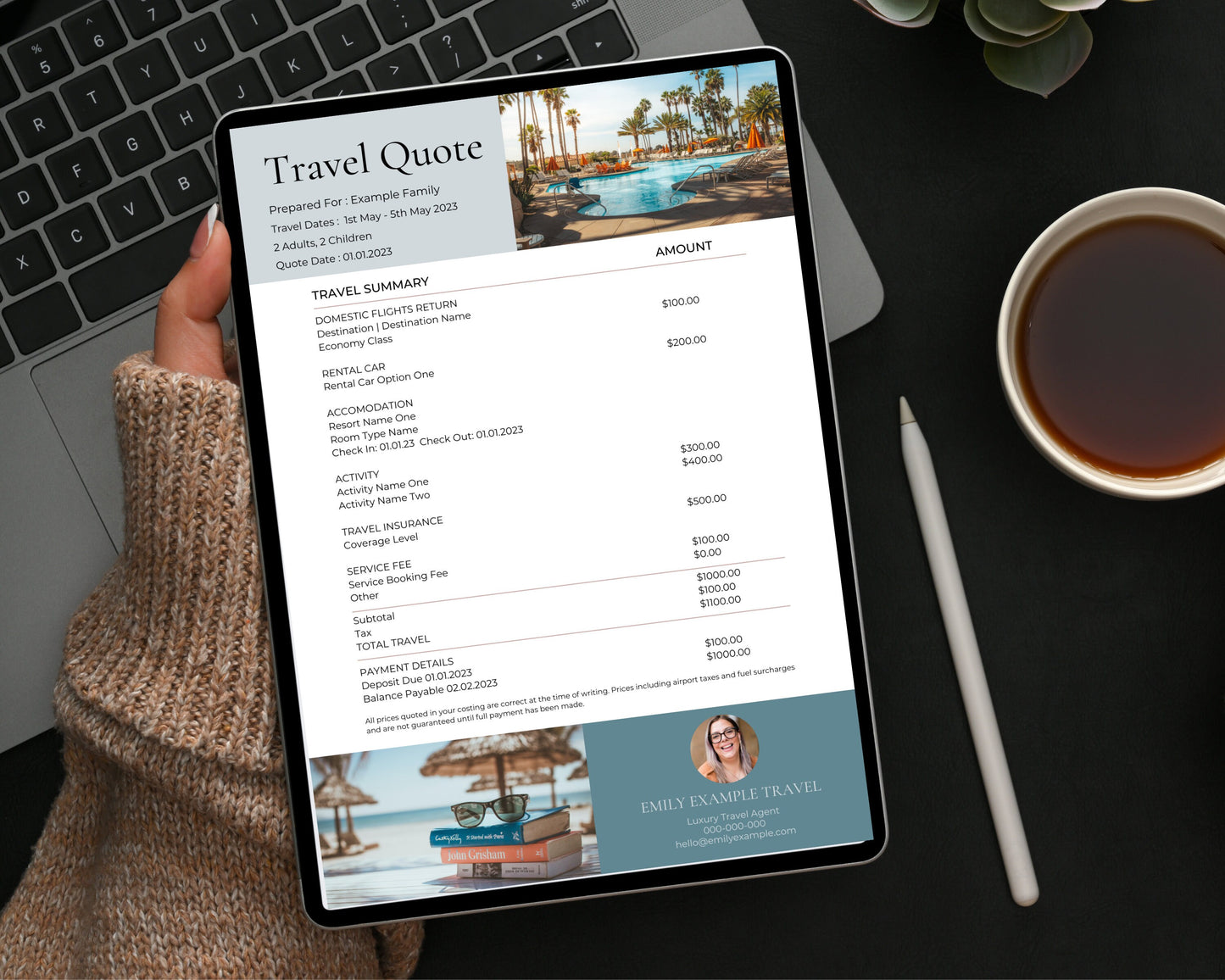 Vacation Quote Canva Template