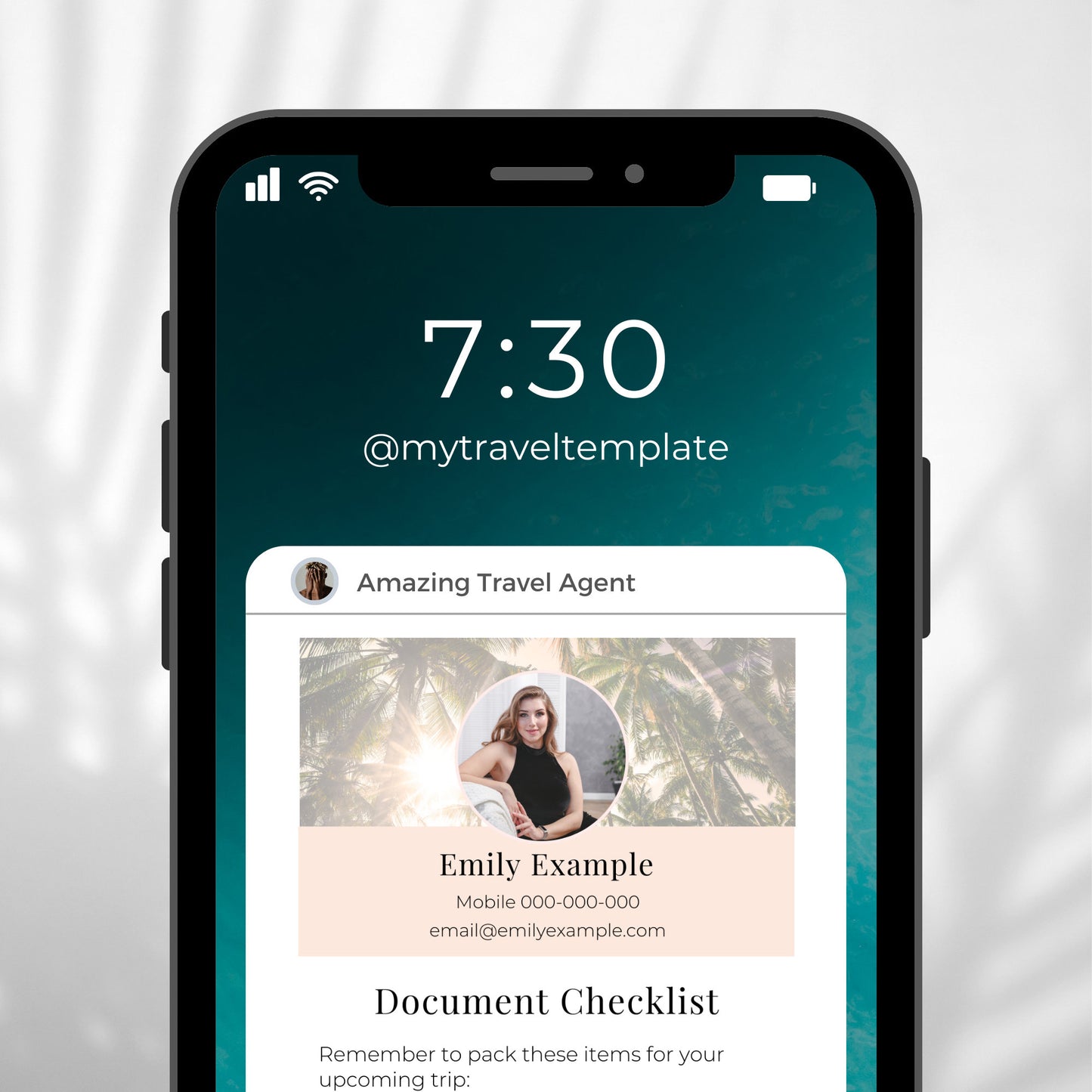 Canva Template Mobile Phone Textable Card Bundle for Travel Agents