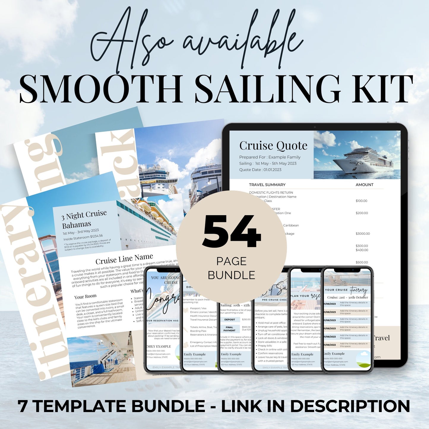 Ocean Cruise Quote Canva Template