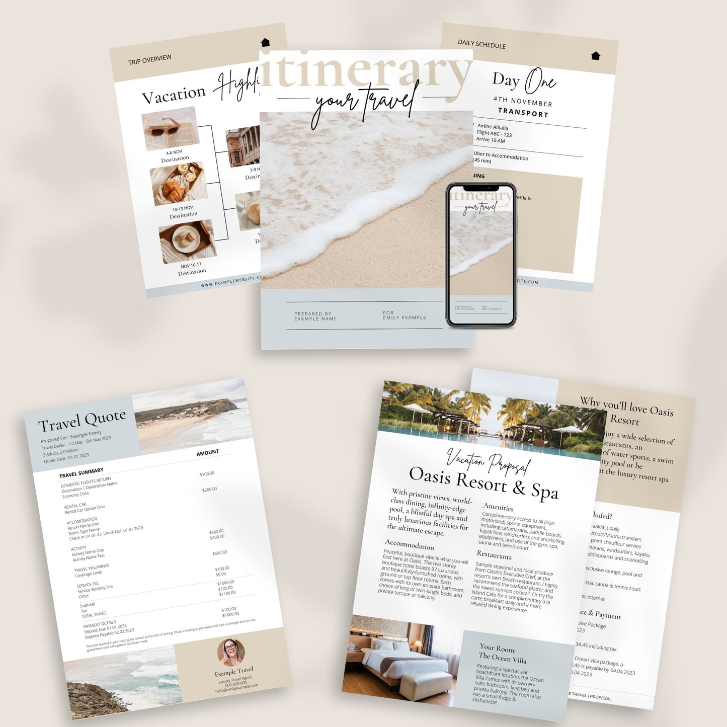 Whole Shop Bundle for Travel Agents - Canva Template