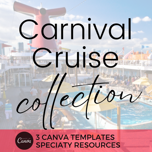 Carnival Cruise travel agent Canva template, travel agent template
