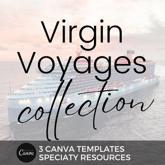 Virgin Voyages Cruise Canva Template Collection