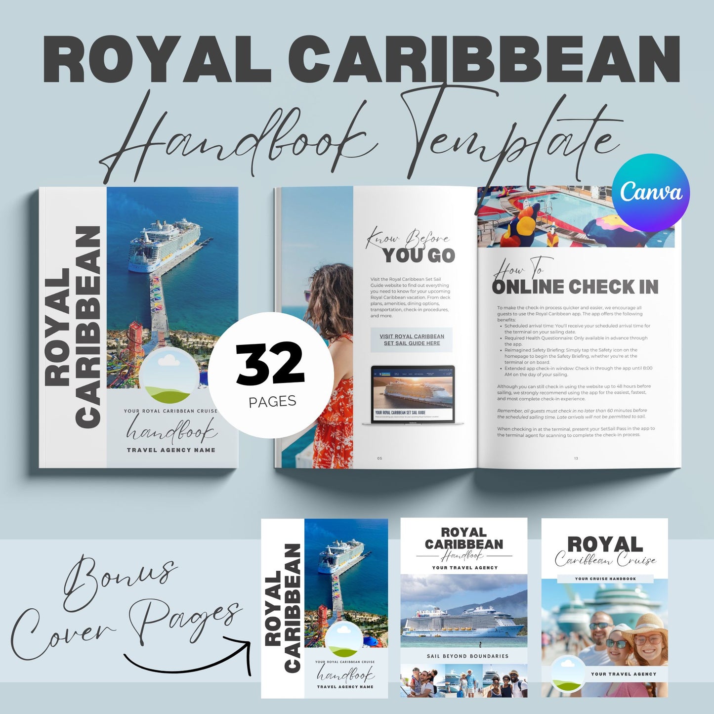 Royal Caribbean Cruise Canva Template Collection