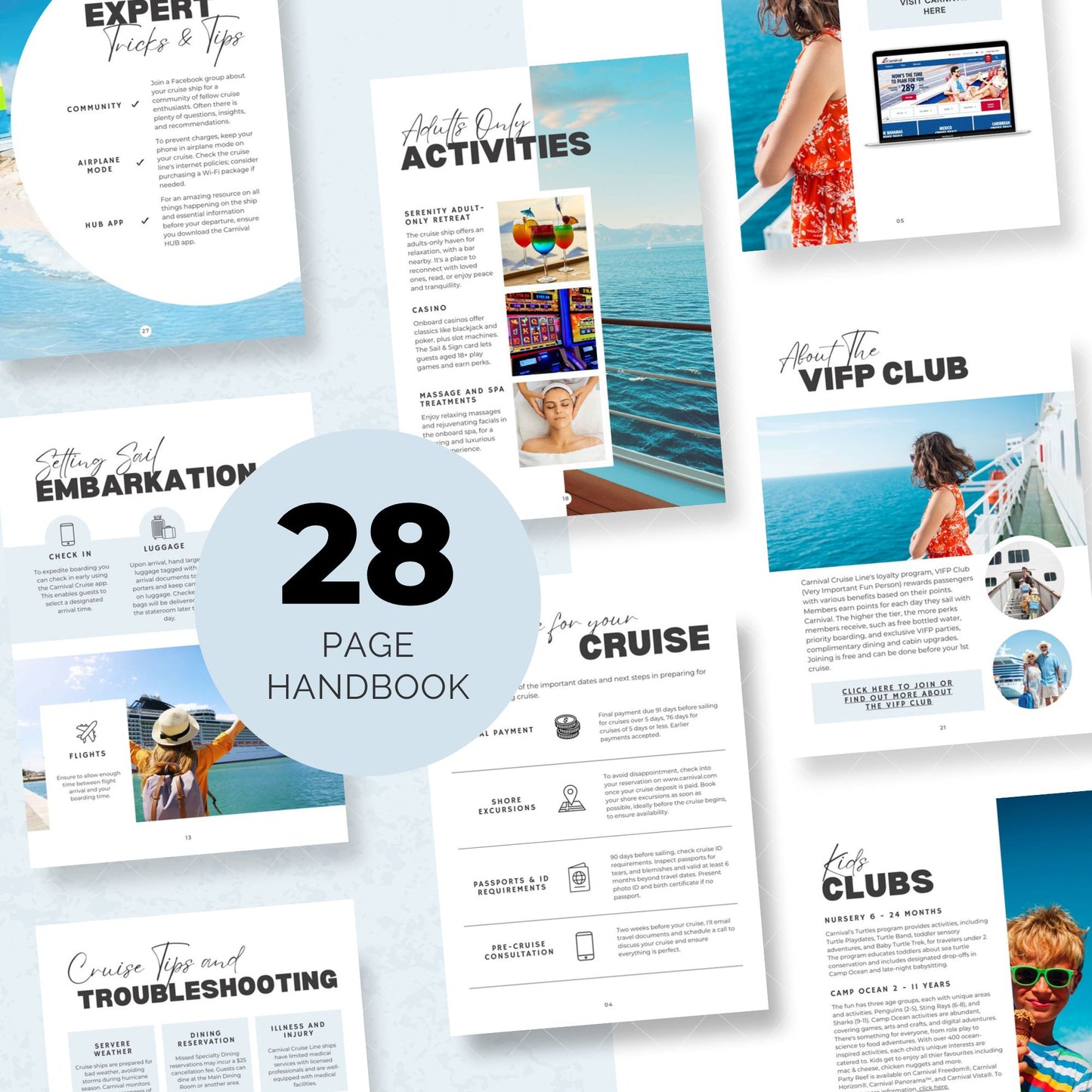 Carnival Cruise Handbook Canva Template