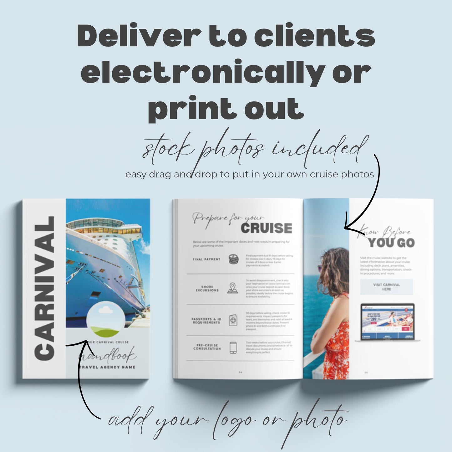 Carnival Cruise Handbook Canva Template
