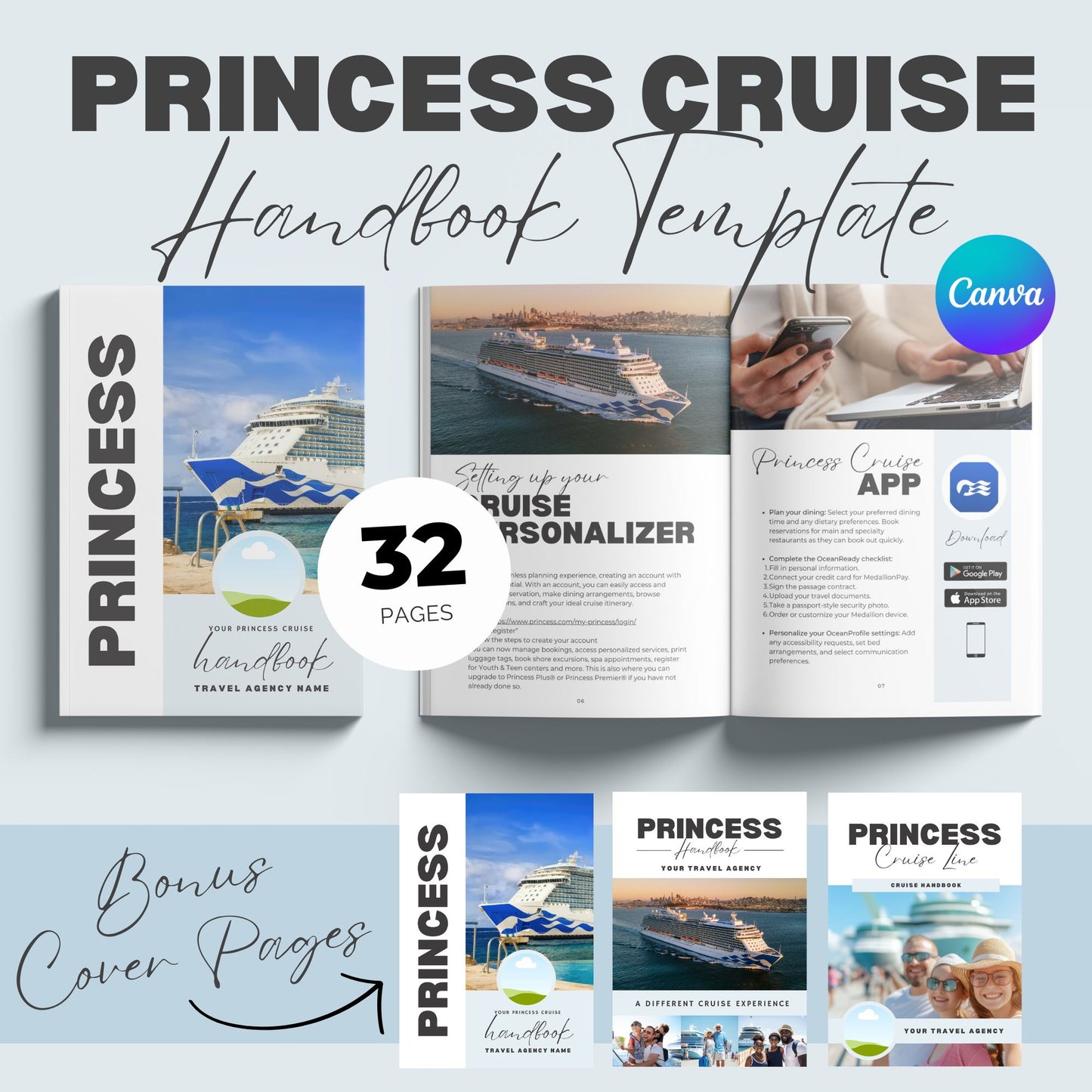 Princess Cruise Canva Template Collection