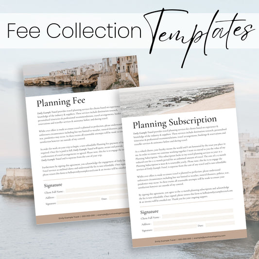 Planning Subscription & Fee Template Duo - Canva Template