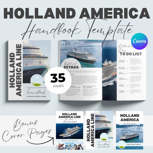 cruise marketing template, travel agent canva, canva travel marketing, travel marketing canva, holland america cruise promotion, travel agency, travel agent, travel agent template, travel agent form