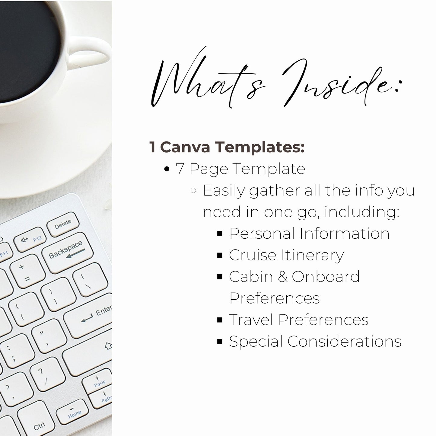 Cruise Specialist New Client Questionnaire - Canva Template