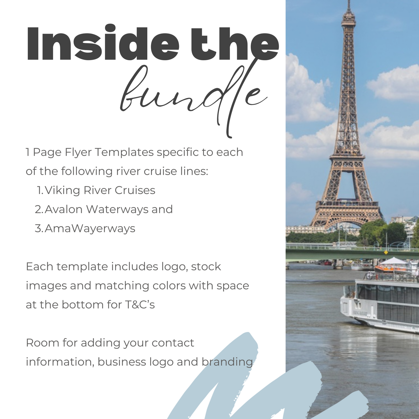 River Cruise Promo Flyer Canva Template | Viking River Cruises | Avalon Waterways | AmaWaterways