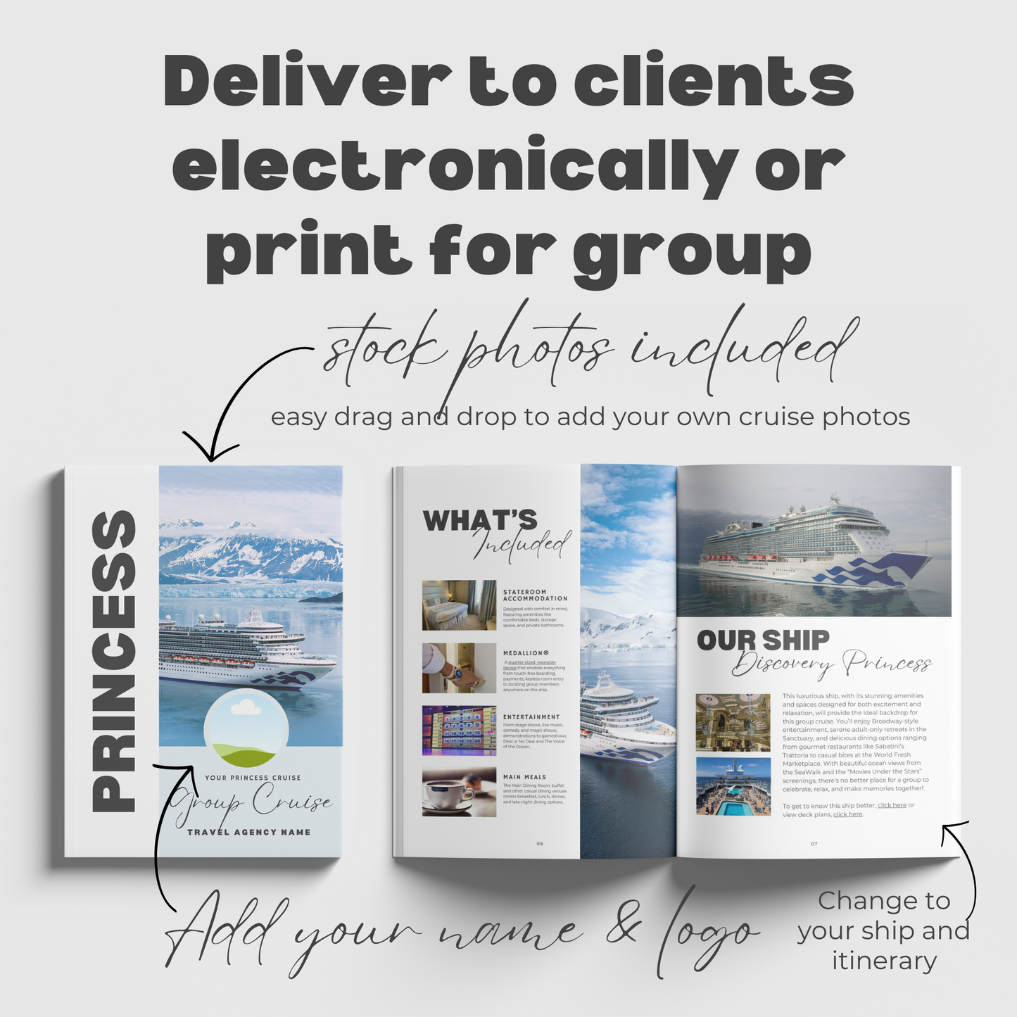 Princess Cruise Group Booking Canva Template for Travel Agents