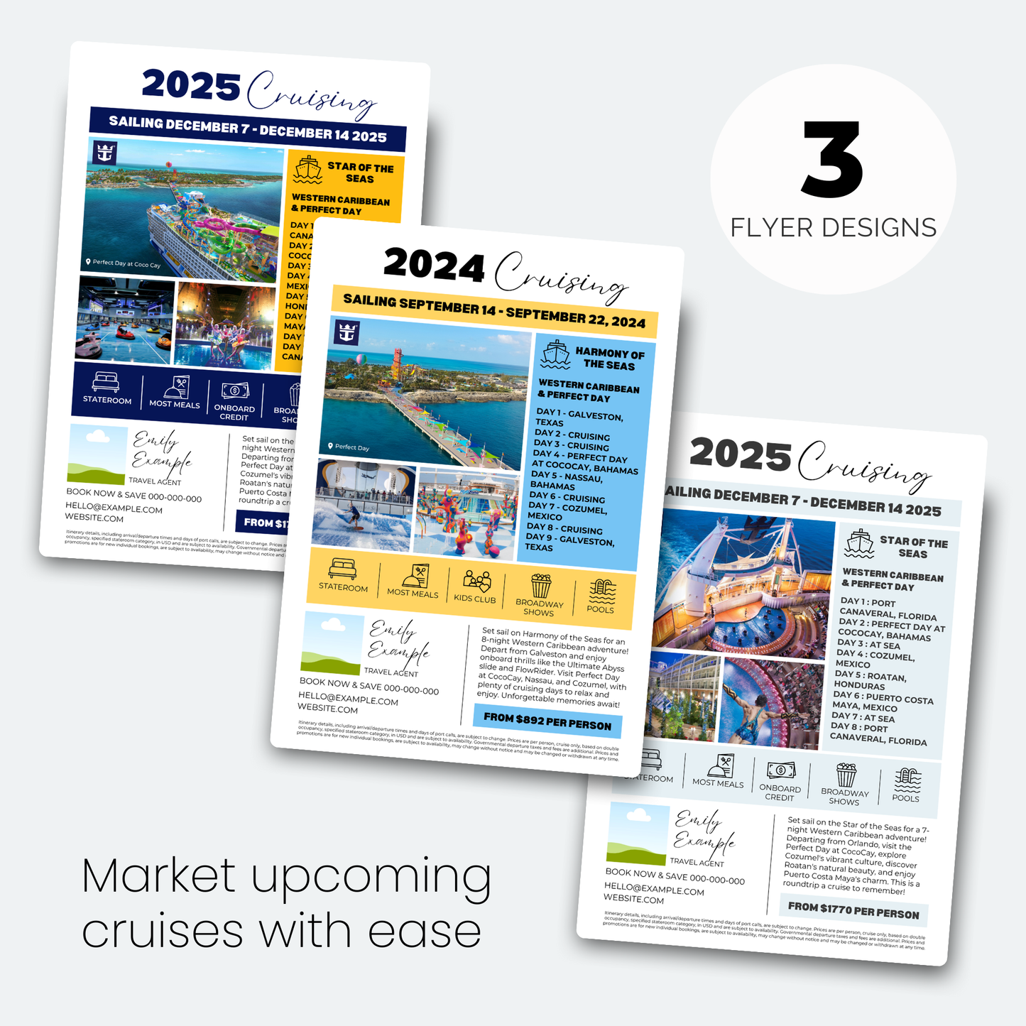 Royal Caribbean Cruise Canva Template Collection