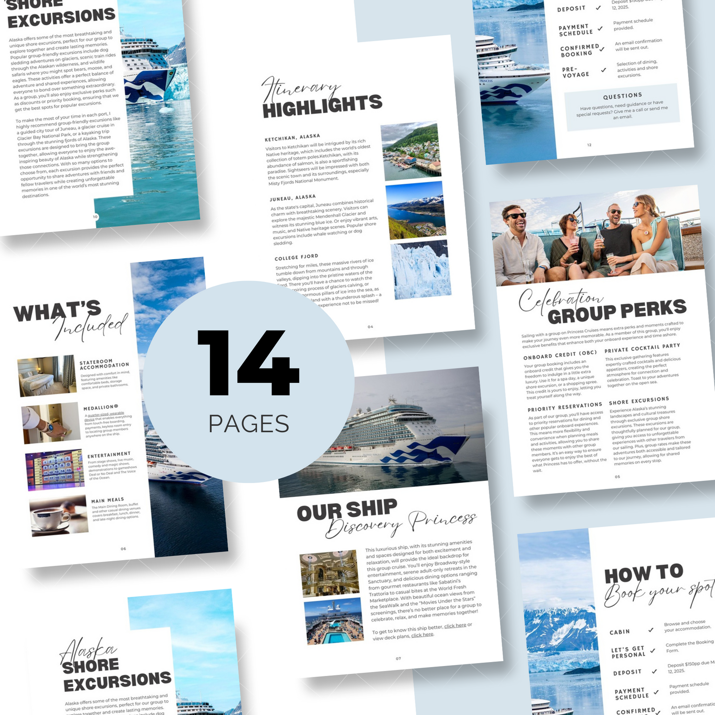 Princess Cruise Group Booking Canva Template for Travel Agents
