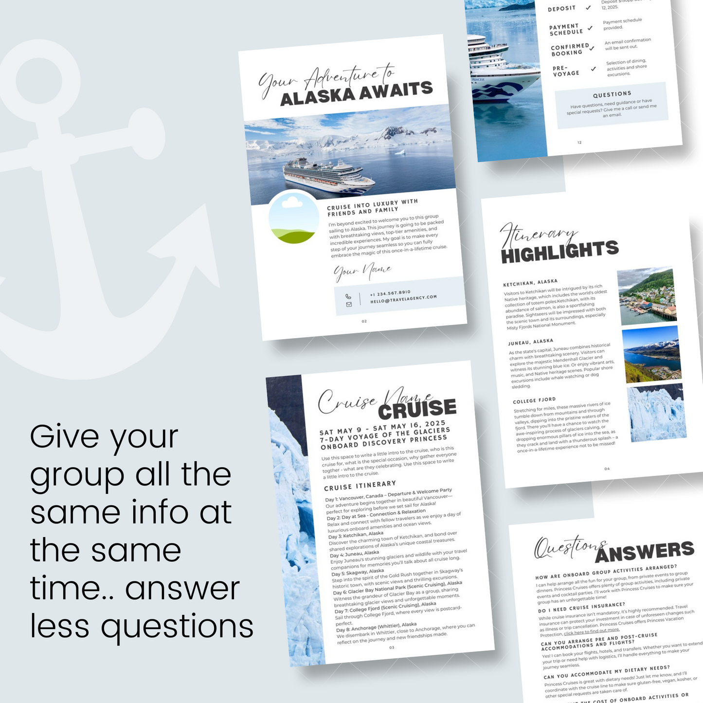 Princess Cruise Group Booking Canva Template for Travel Agents