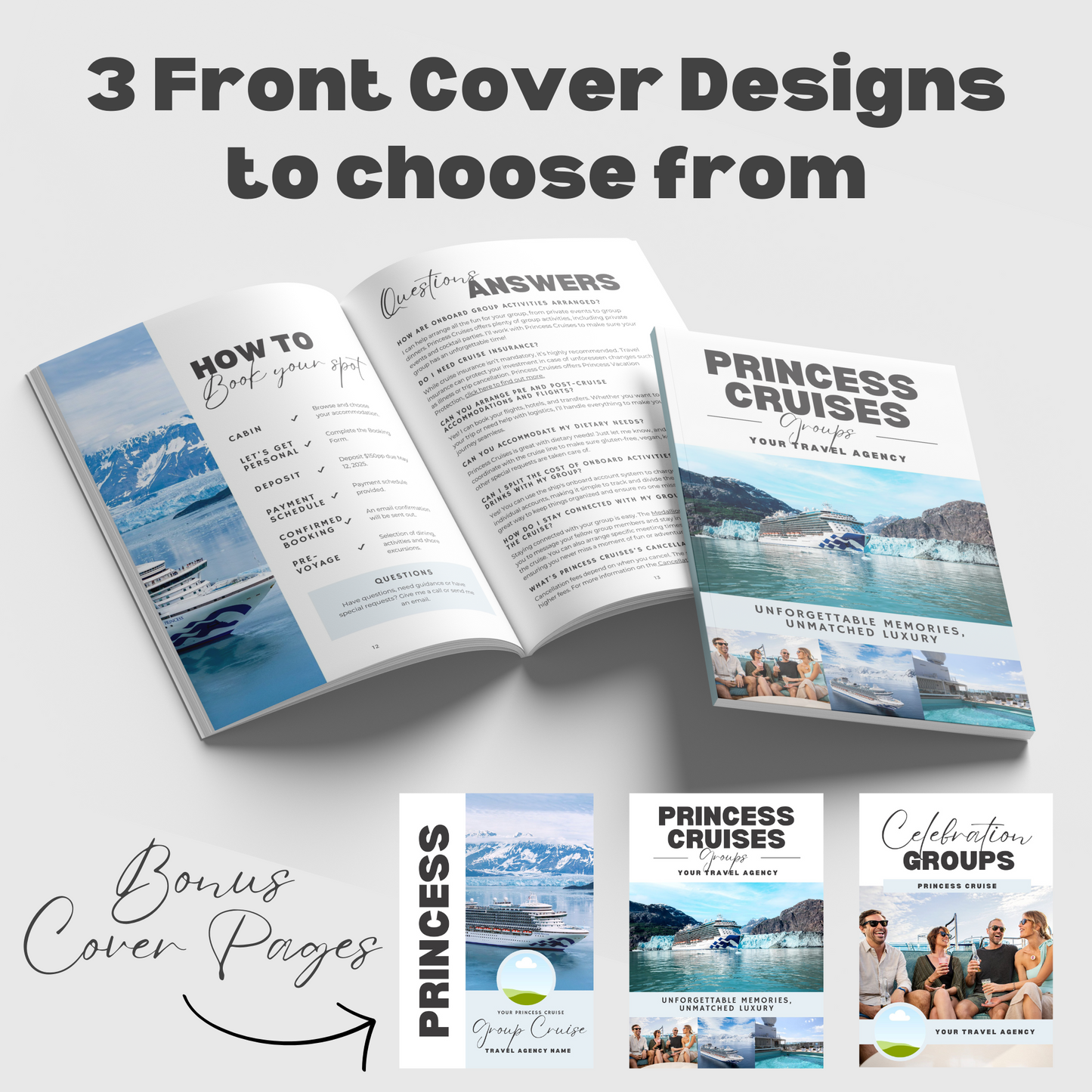 Princess Cruise Group Booking Canva Template for Travel Agents