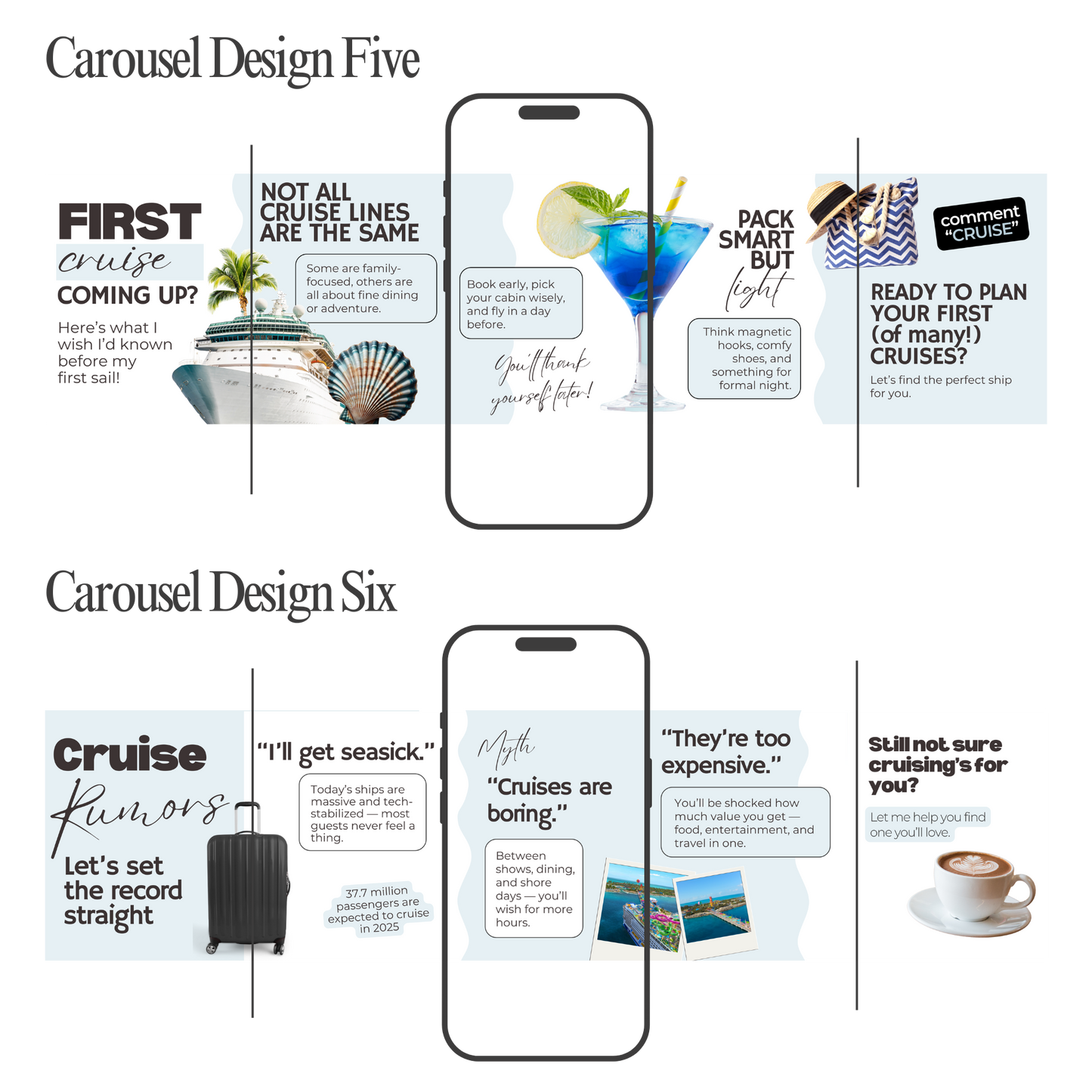 Seamless Carousel Template: Ocean Cruise Version