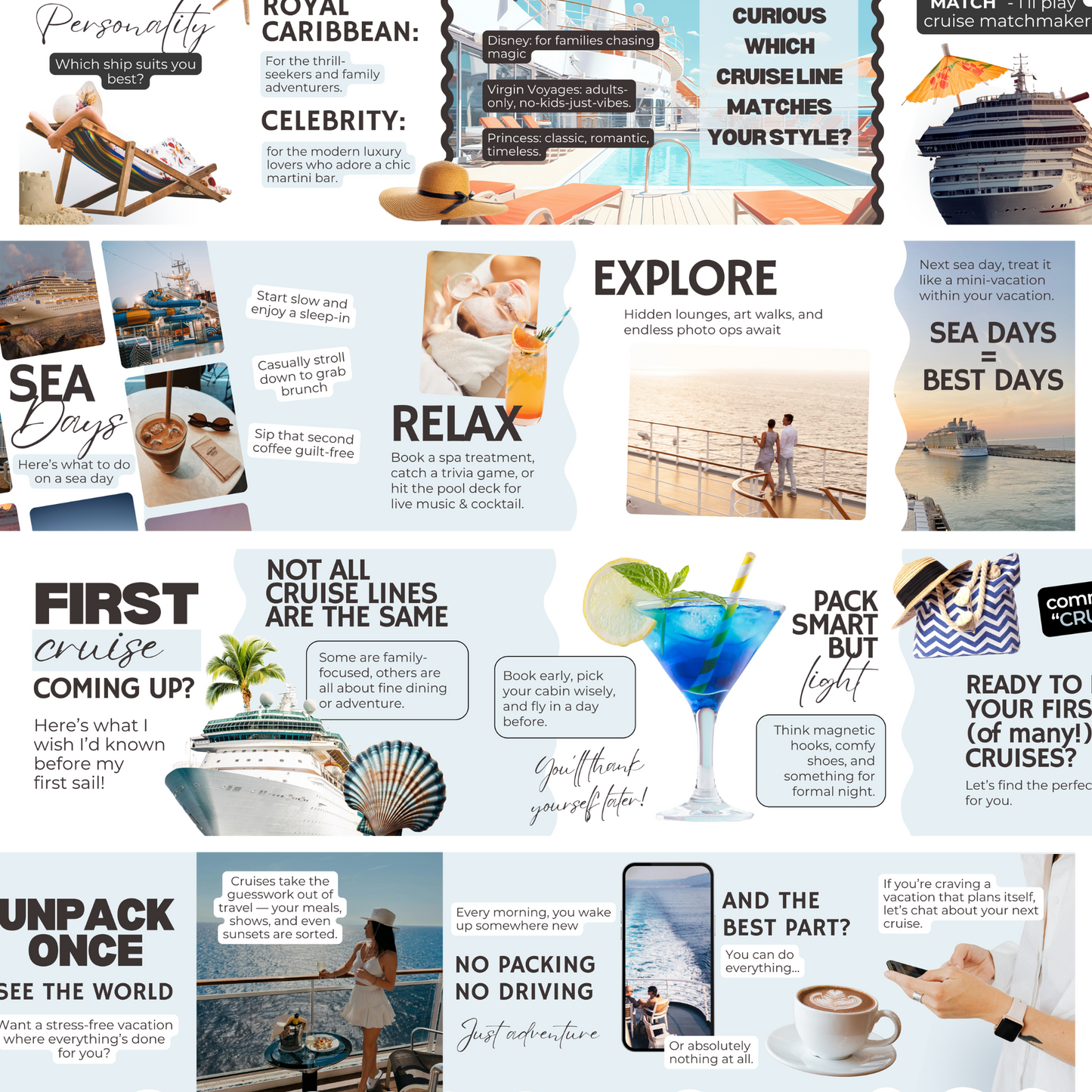 Seamless Carousel Template: Ocean Cruise Version