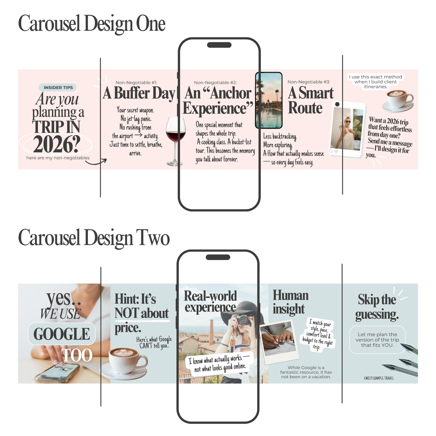 Seamless Carousel Template: Pastel Shores