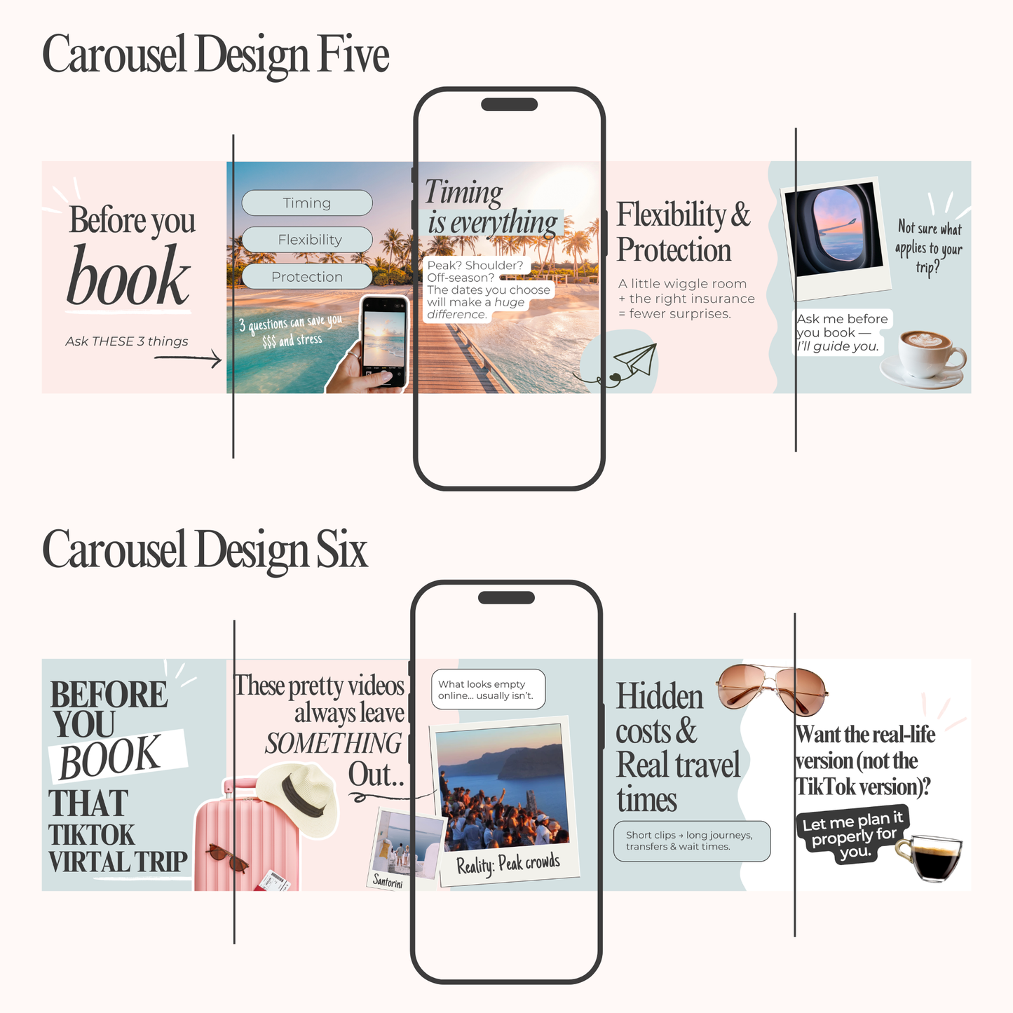 Seamless Carousel Template: Pastel Shores
