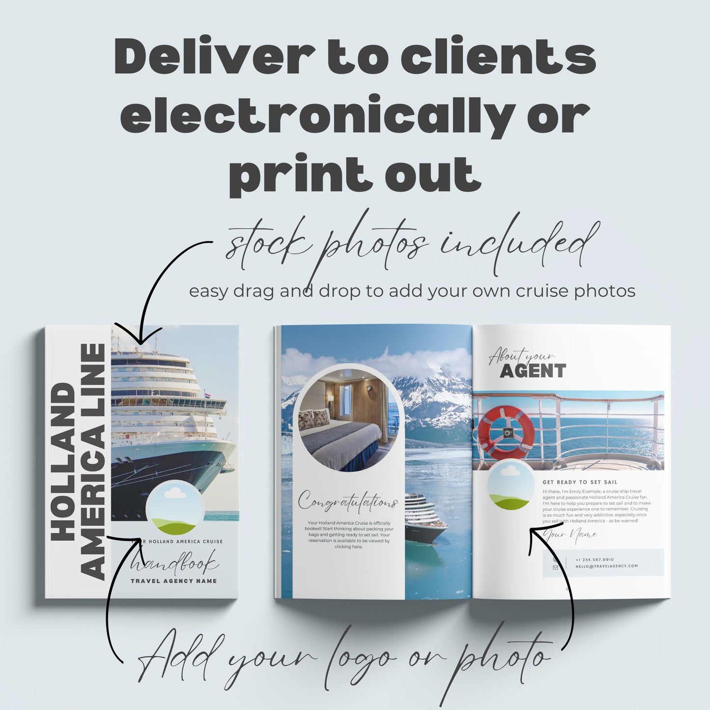 Holland America Cruise Handbook Canva Template