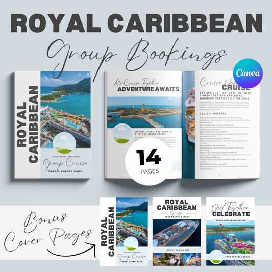 Royal Caribbean Group Booking Canva Template for Travel Agents