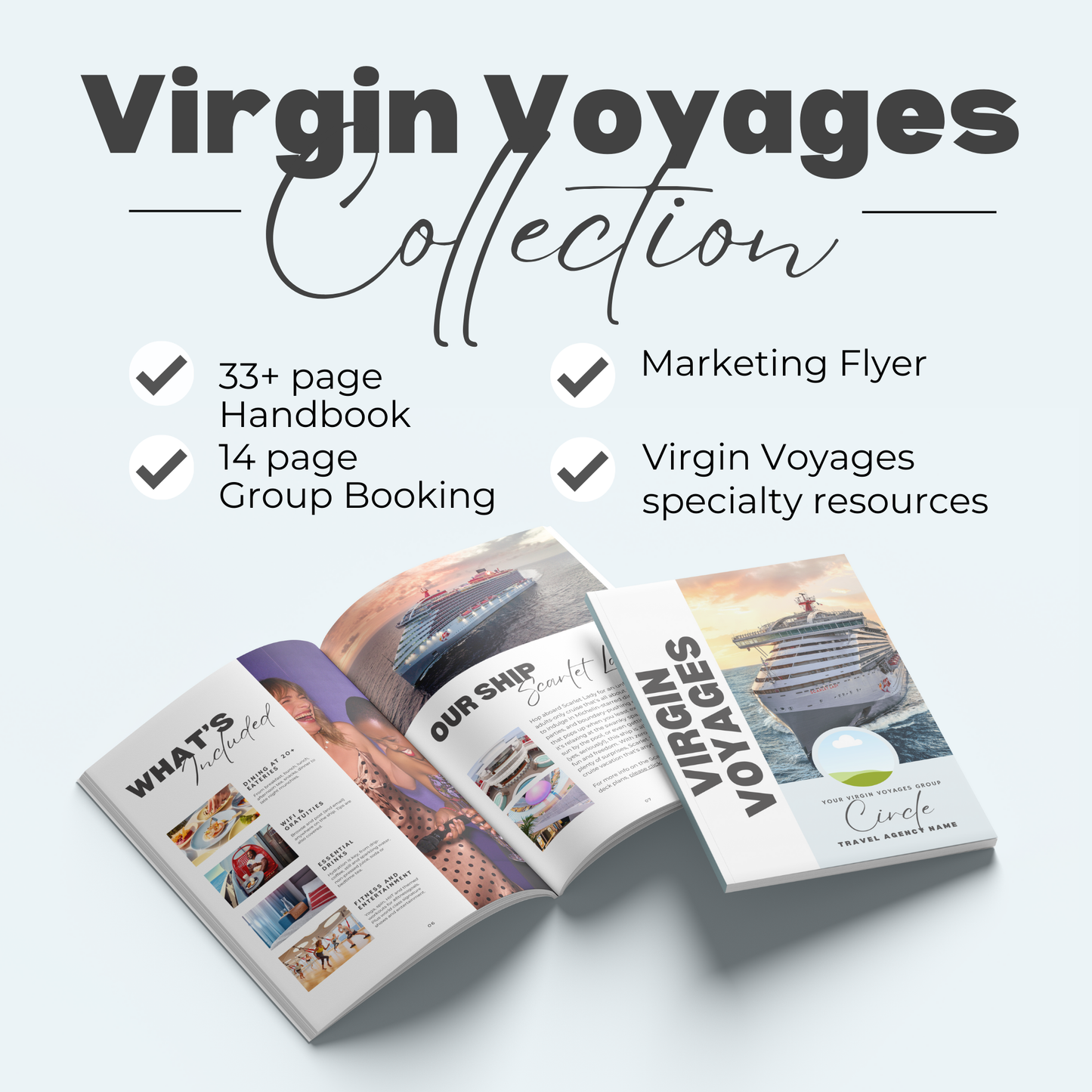 Virgin Voyages Cruise Canva Template Collection