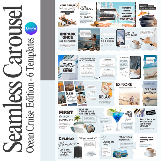 Seamless Carousel Template: Ocean Cruise Version