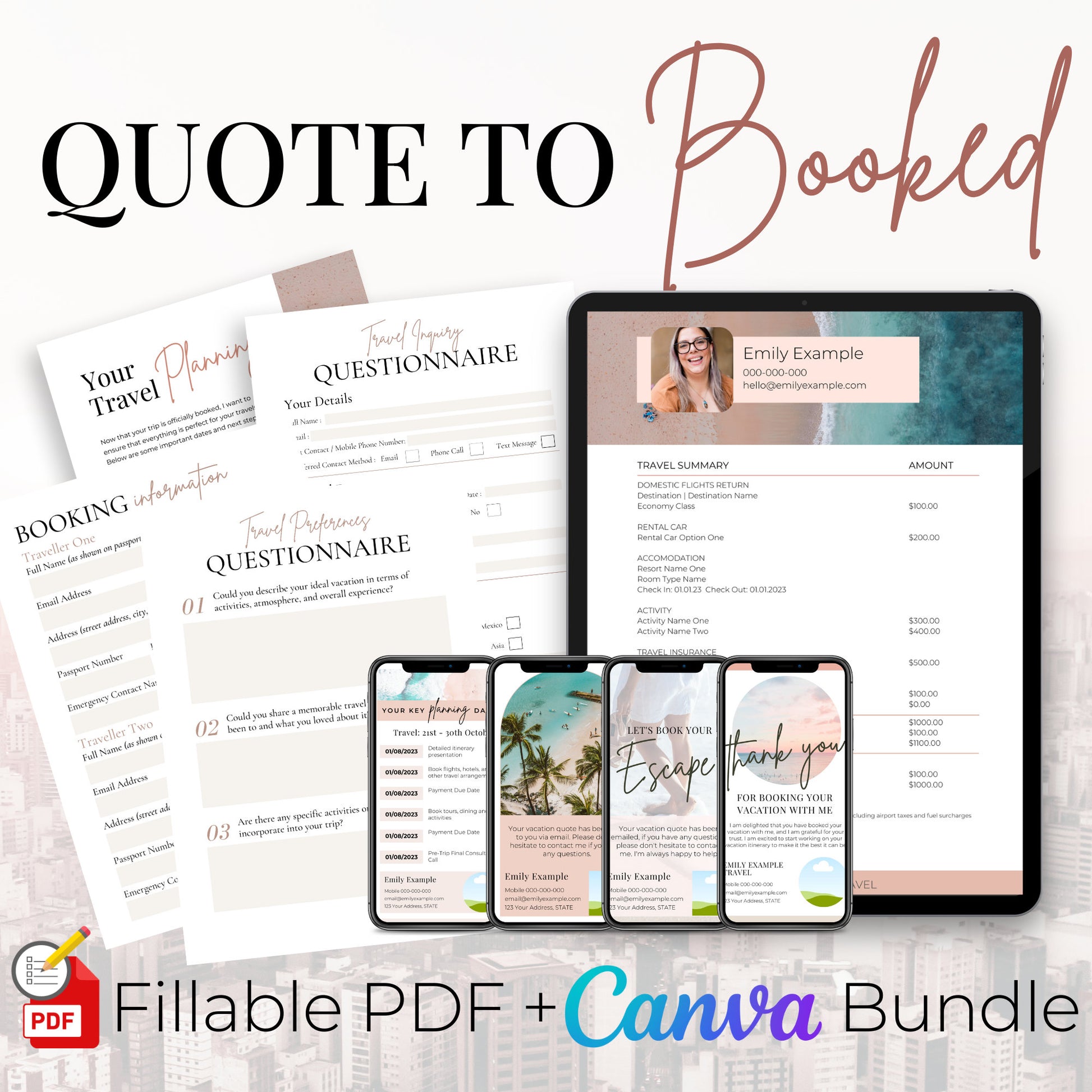 travel agent, travel agency, travel agent inquiry, travel agent booking, vacation booking form, vacation booking, canva travel, travel canva, travel pdf, travel agent fillable pdf, fillable travel pdf, travel agent mobile phone, travel agent communication, travel agent marketing, travel marketing, travel agency promotion