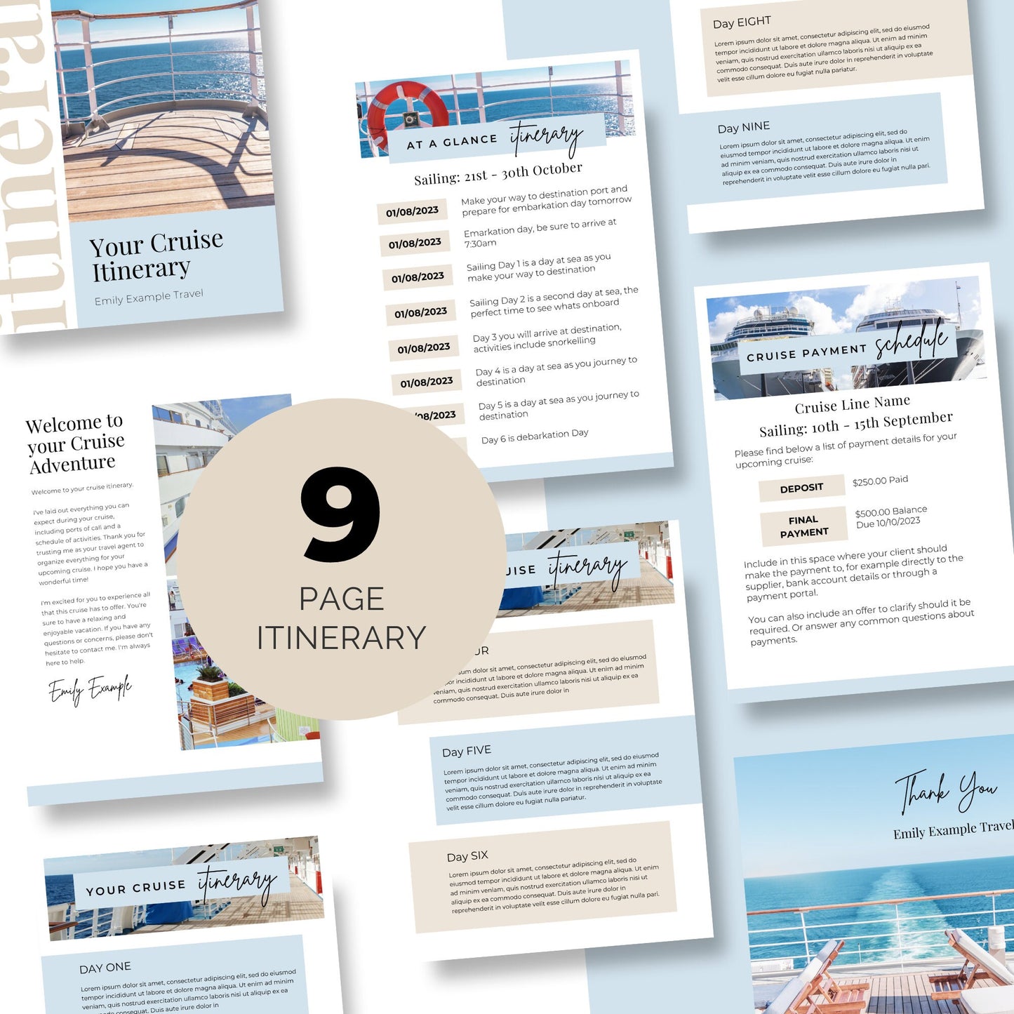Smooth Sailing Kit - Canva Templates for Travel Agents