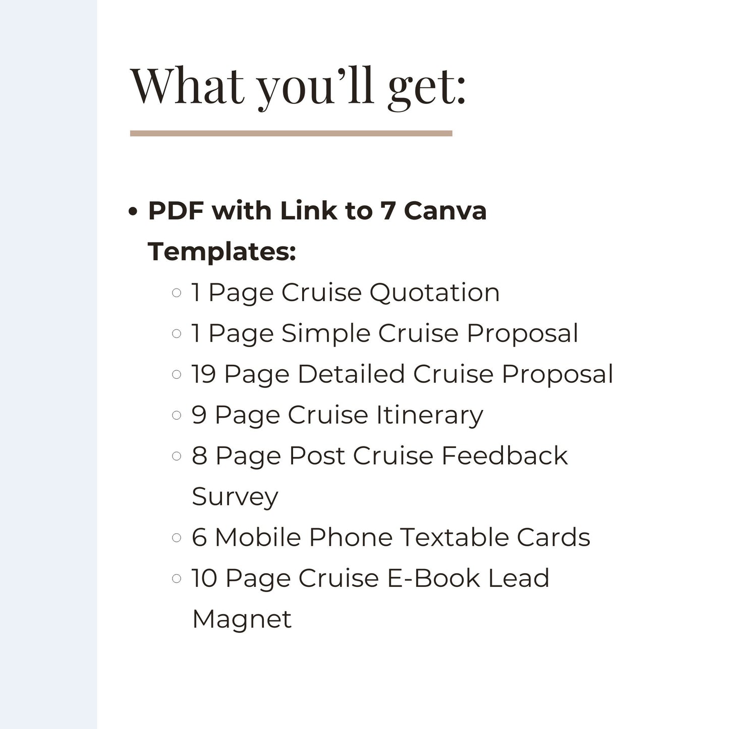 Smooth Sailing Kit - Canva Templates for Travel Agents
