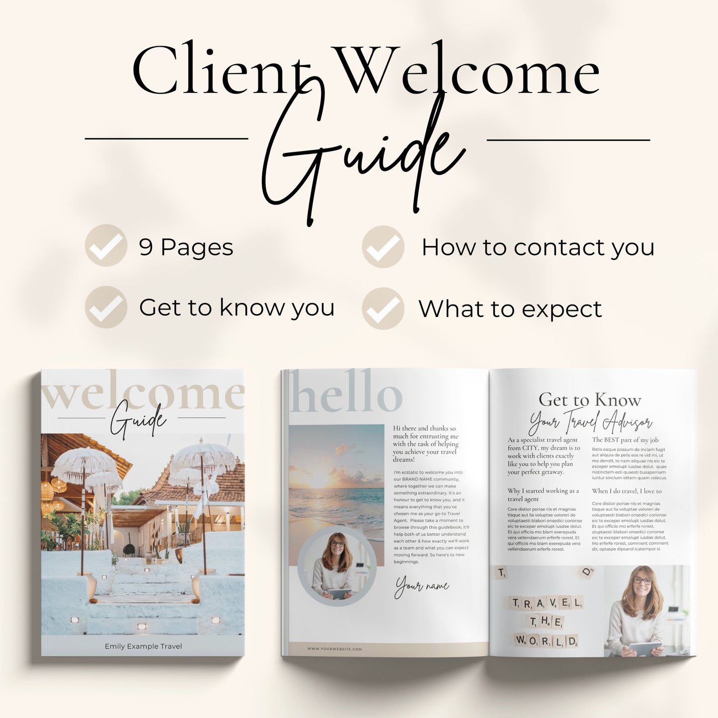 Booking Bliss: Canva Booking Bundle for Travel Agent