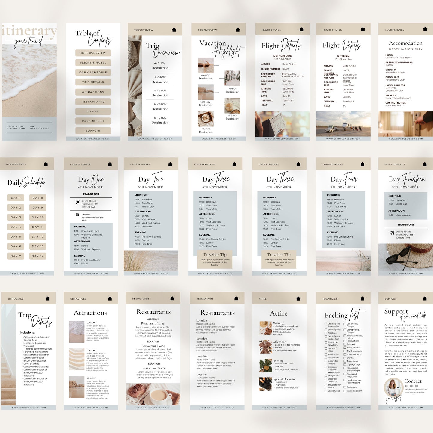 Booking Bliss: Canva Booking Bundle for Travel Agent